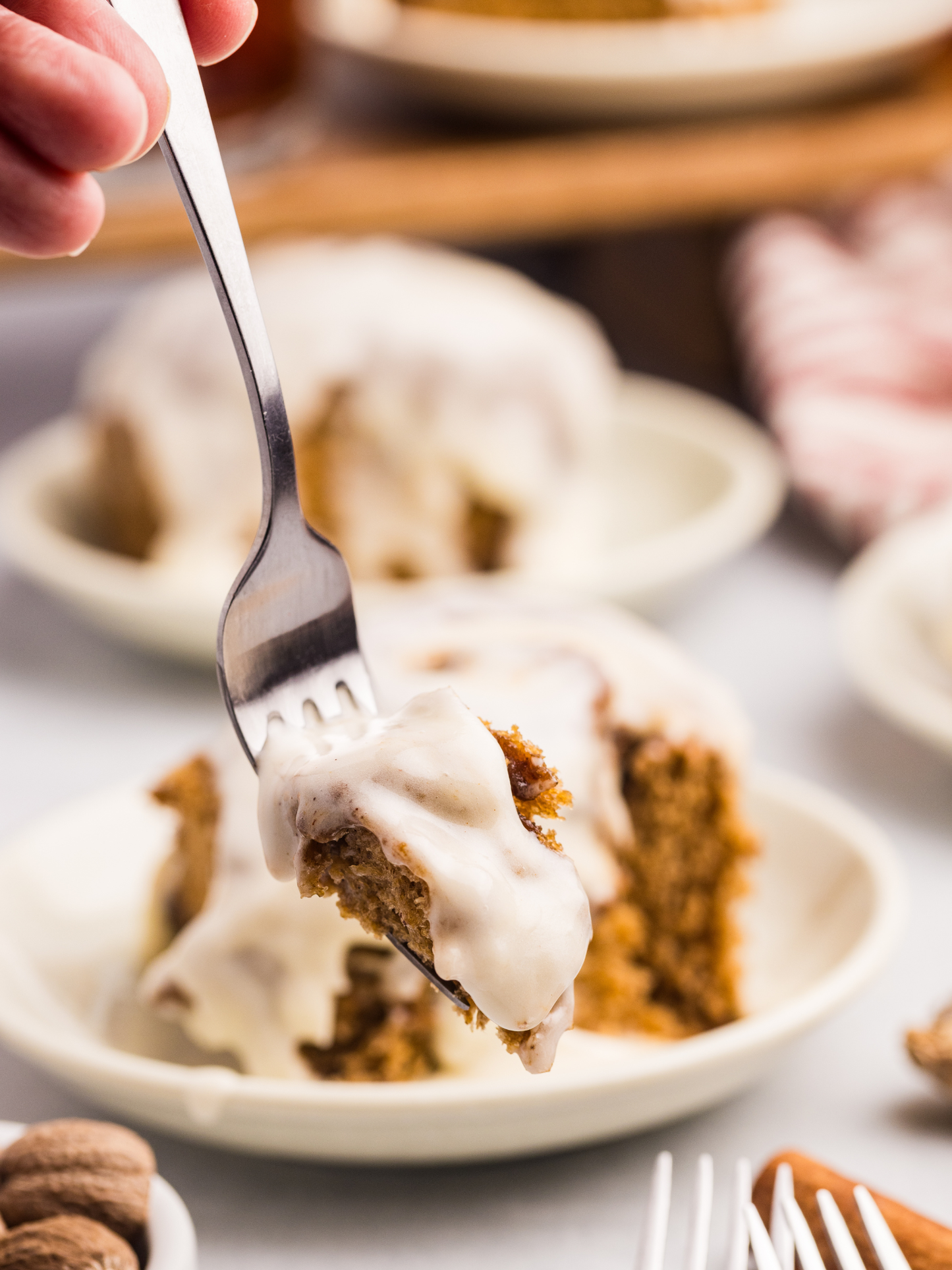 Frosted Gingerbread Cinnamon Rolls