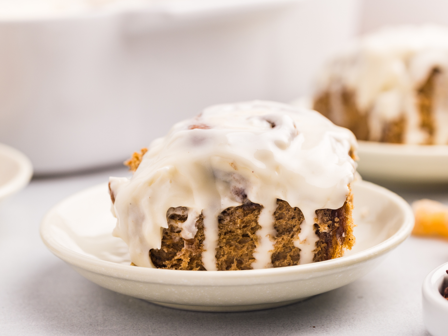 Frosted Gingerbread Cinnamon Rolls
