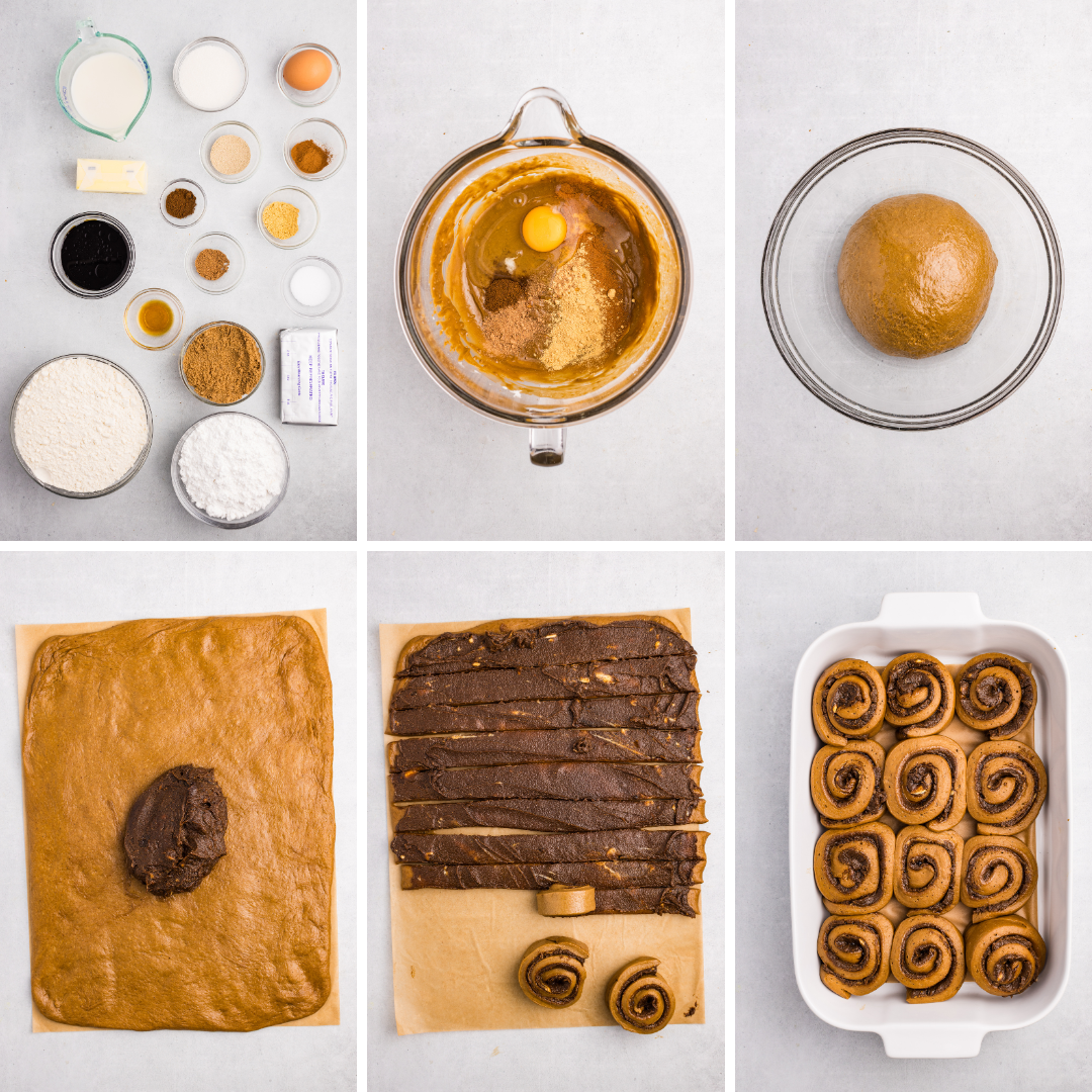 Frosted Gingerbread Cinnamon Rolls