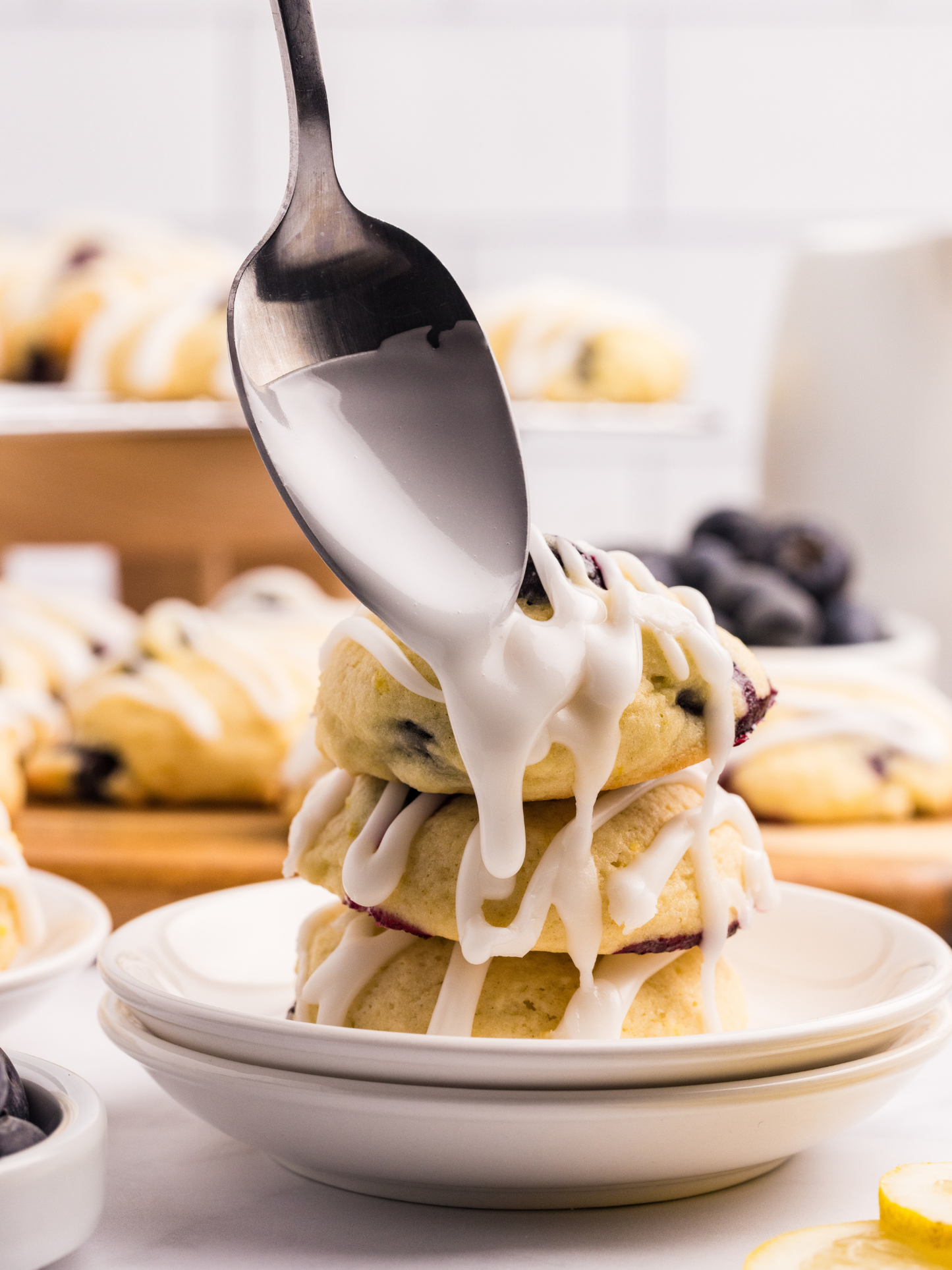 Lemon Blueberry Cake Cookies