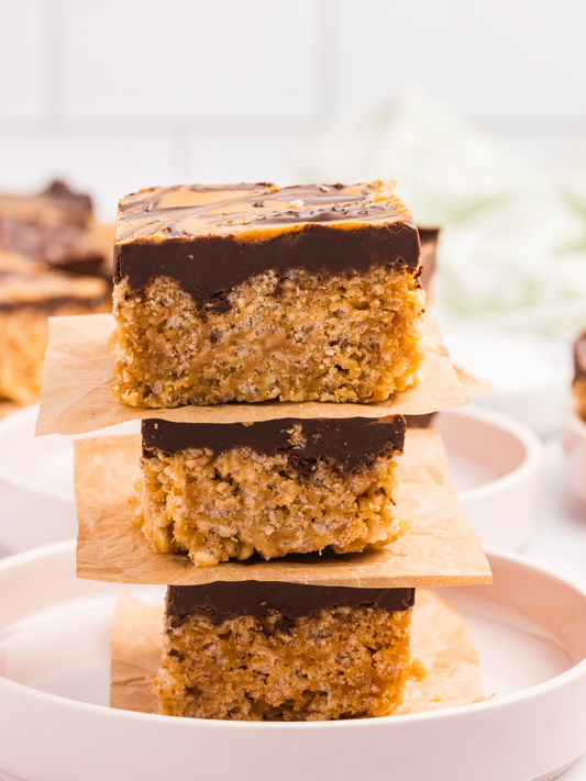 Chocolate and Peanut Butter Rice Crispy Bars