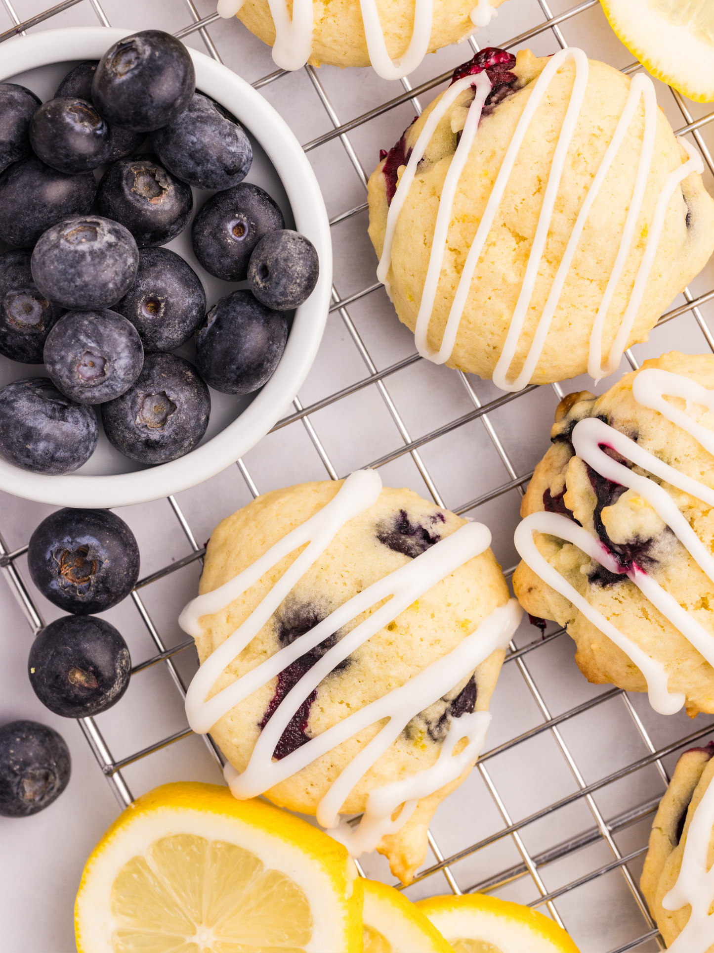 Lemon Blueberry Cake Cookies