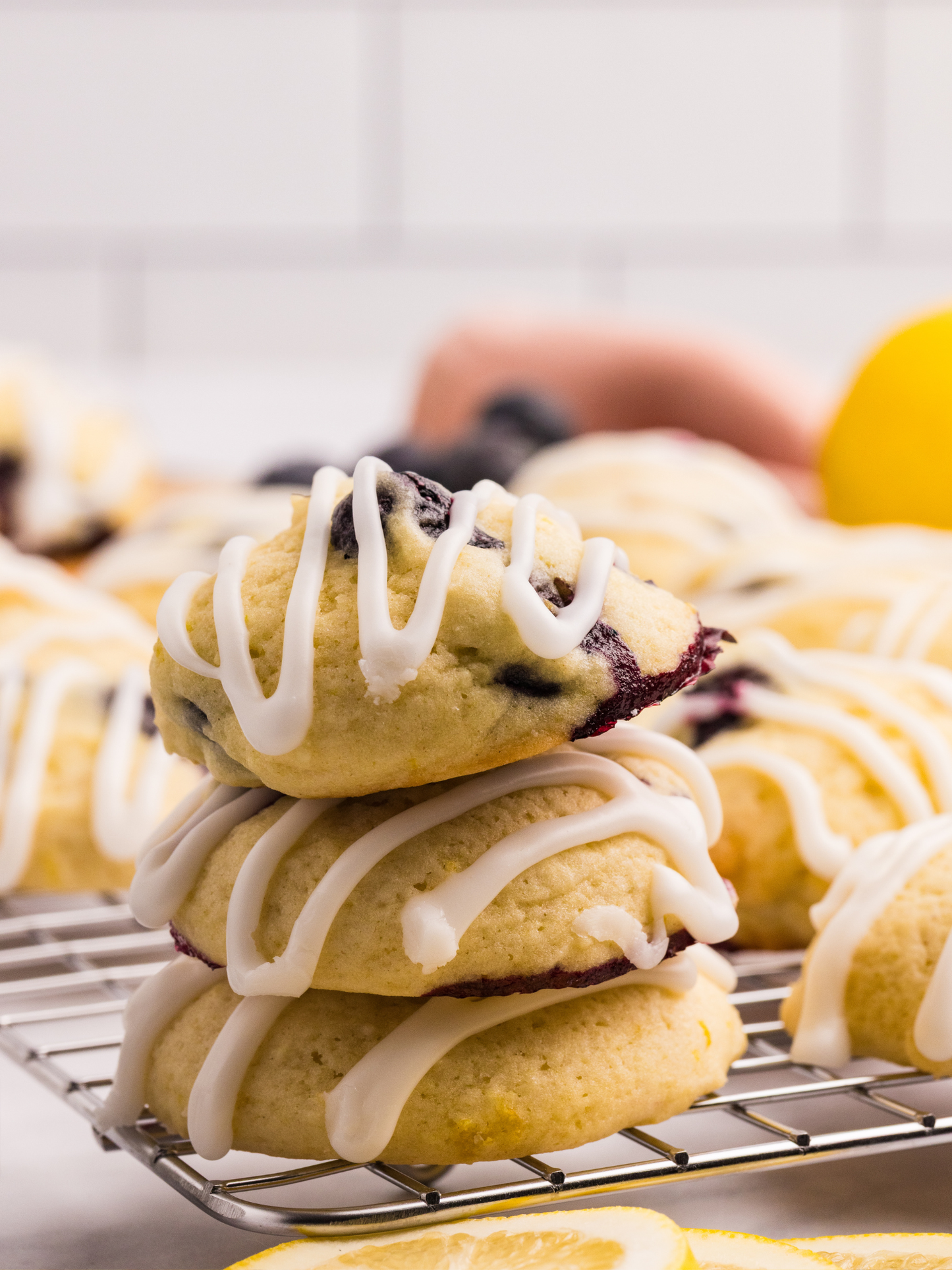 Lemon Blueberry Cake Cookies
