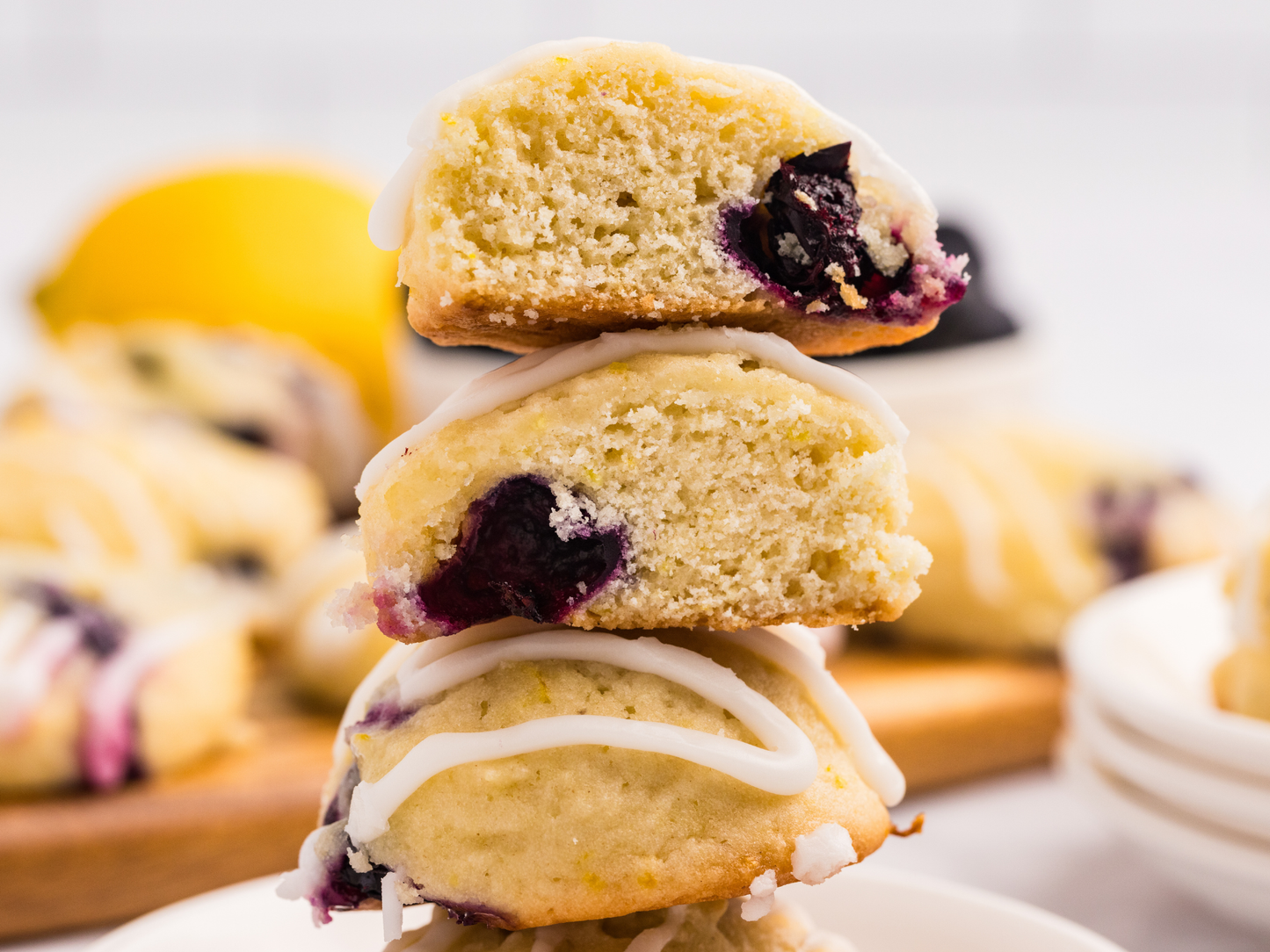 Lemon Blueberry Cake Cookies