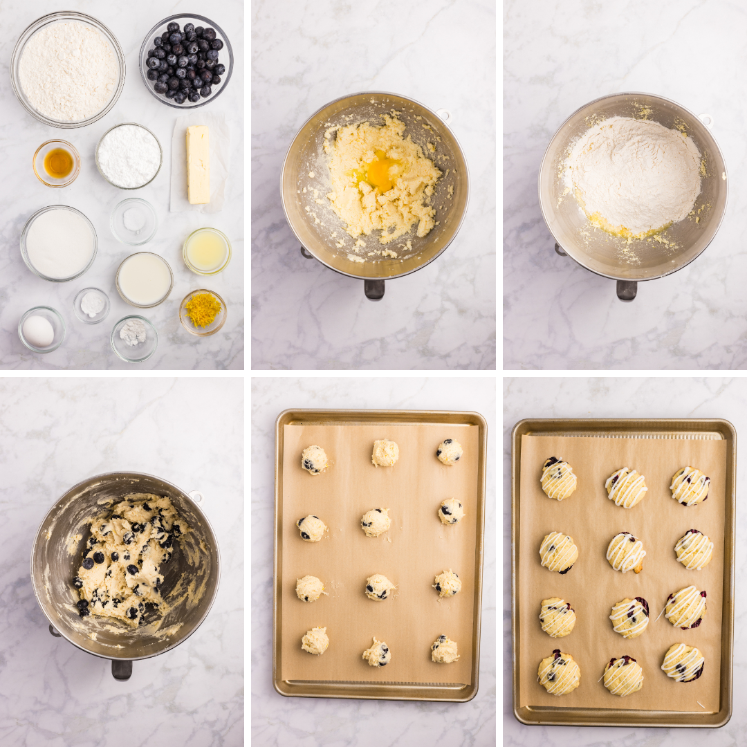 Lemon Blueberry Cake Cookies
